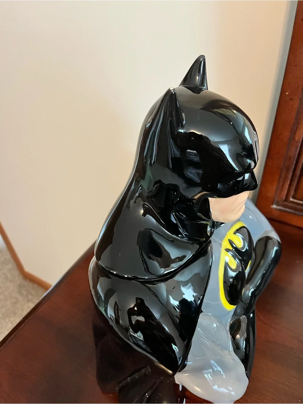 Batman Ceramic Cookie Jar - Black and Yellow